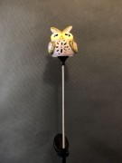 Dekoracyjna Lampa Solarna - Sowa różowa - L21114