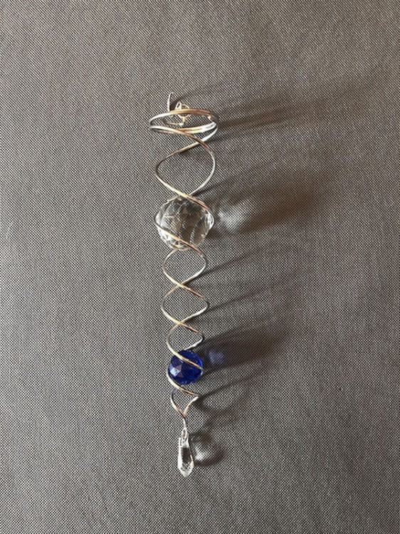 Wind Spinner - Kryształowe Tornado - srebrne