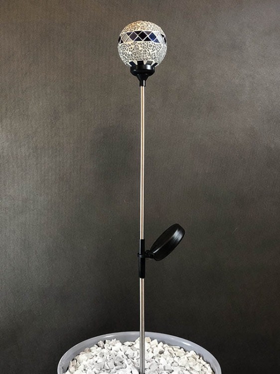 Lampa Solarna LED - mozaika - L21105 - lawendowy