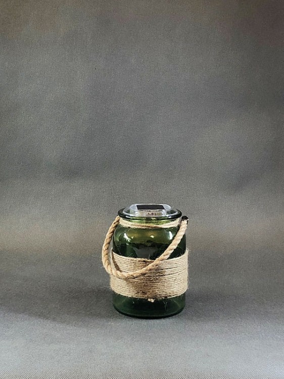 Lampa Solarna Wisząca -słoik zielony - L23010