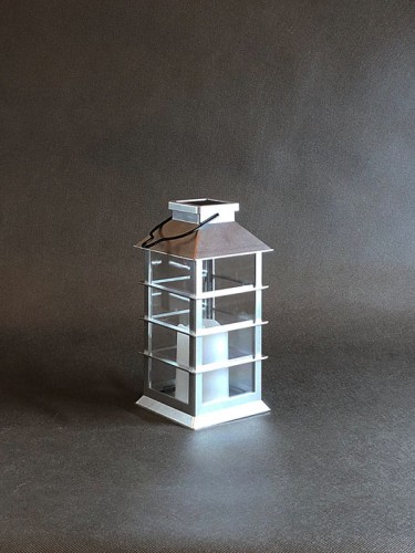 Latarnia Solarna Wisząca - srebrna -  L23024