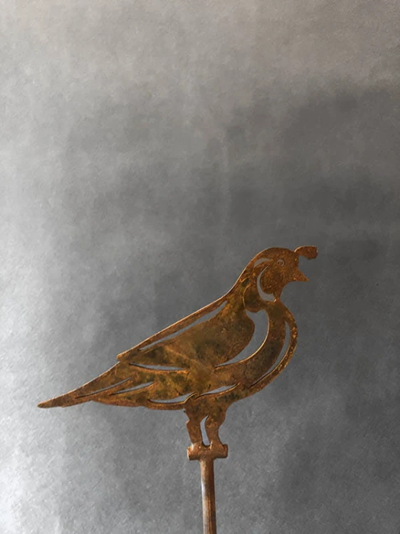 Ozdoba Rdzą Malowana - Przepiórka mała