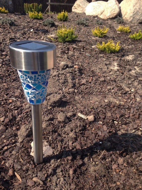 Lampa Solarna LED mozaika - L21103 - niebieska