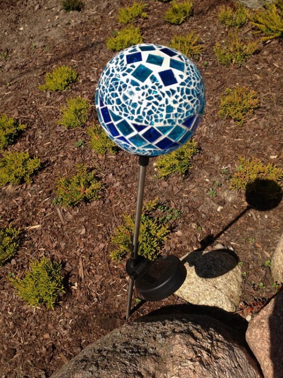 Lampa Solarna LED - mozaika - L21105 - niebieski