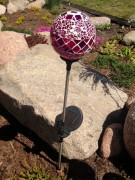 Lampa Solarna LED - mozaika - L21105 - różowy