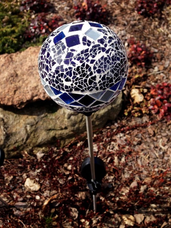 Lampa Solarna LED - mozaika - L21105 - fioletowy