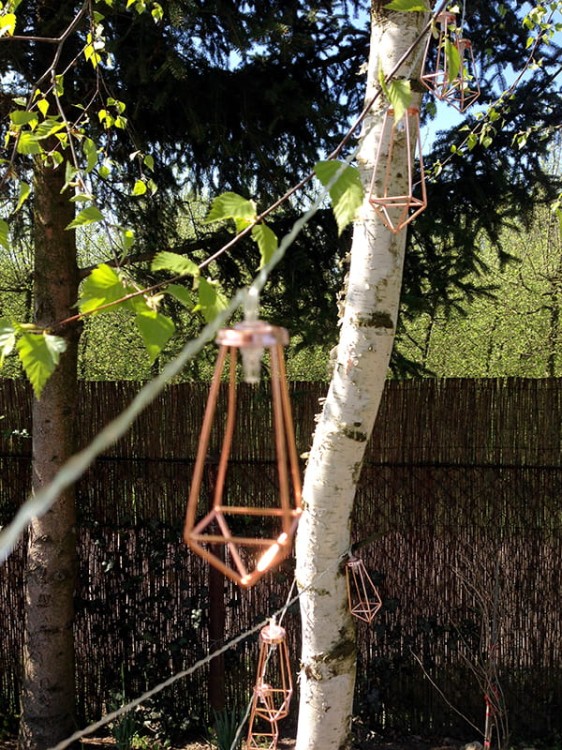 Solarny Łańcuch Świetlny - miedziane diamenty - L26262