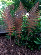 Ozdoba Rdzą Malowana - Liść Paproci 2