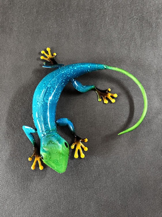 Ozdoba Ogrodowa Gekon - niebieski