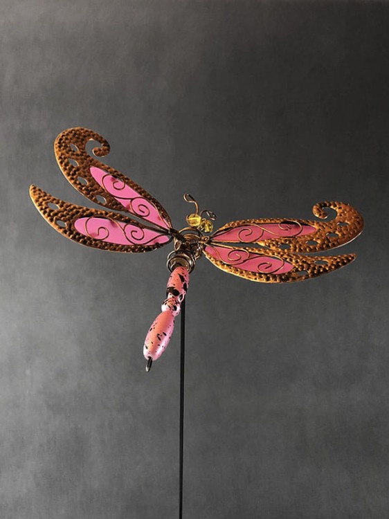 Ozdoba Ogrodowa Ważka - Różowa - 5030139