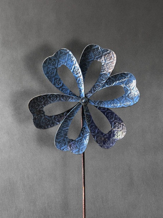 Rzeźba Wiatrowa - Blue Flower - WMFDO1B