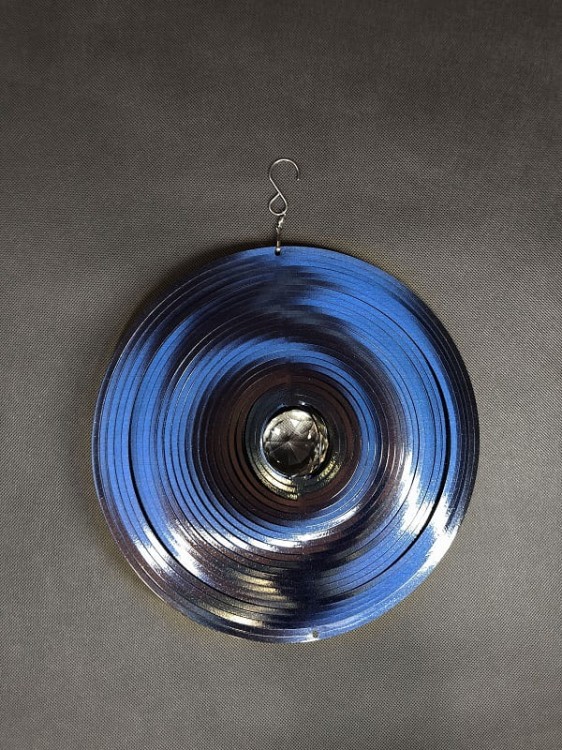 Wind Spinner - Kula z Kryształem - niebieski