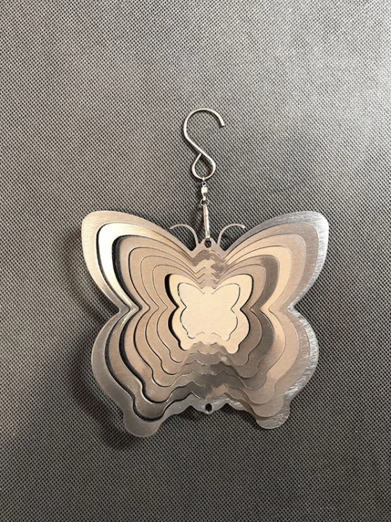 Wind Spinner - Motyl - srebro