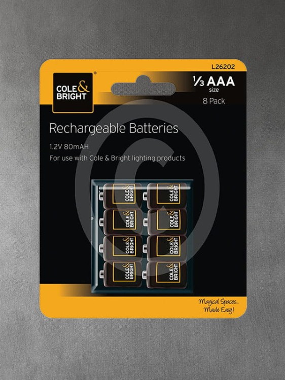 Akumulator do lamp solarnych 1/3 AAA Ni-Mh - 8 szt