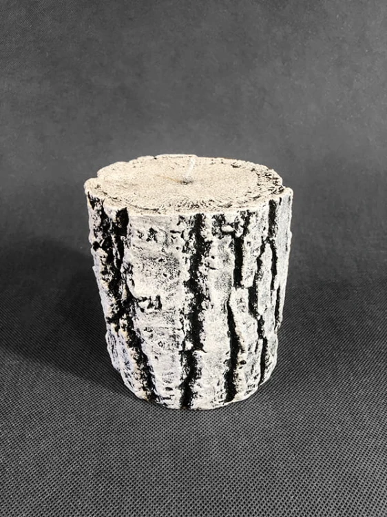 Świeca - Świąteczny Pniak Niski