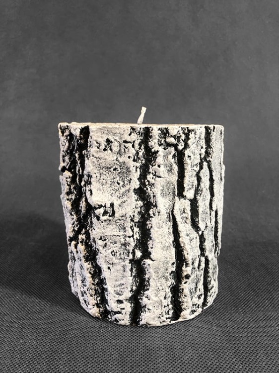 Świeca - Świąteczny Pniak Niski