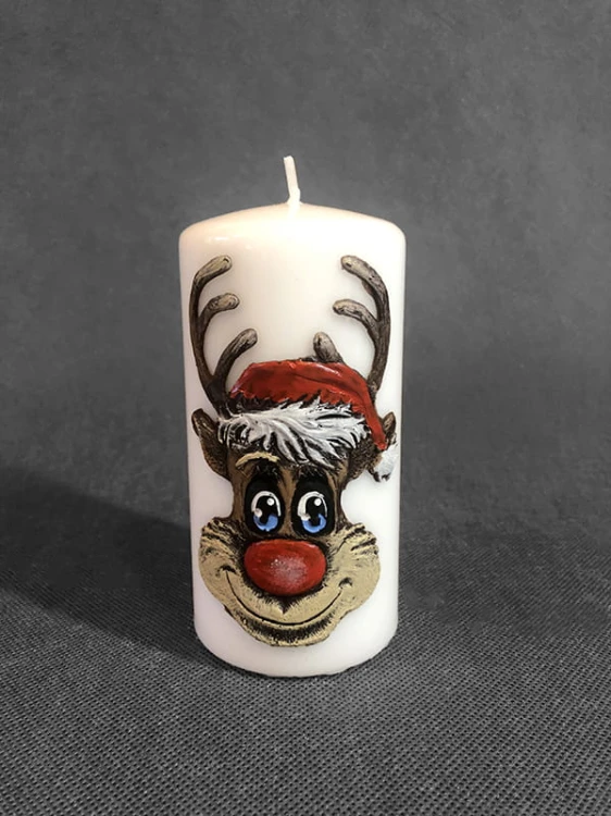 Świeca - Rudolf - biały