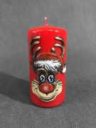 Świeca - Rudolf - czerwony