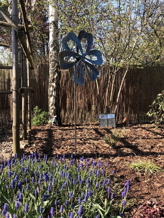 Rzeźba Wiatrowa - Blue Flower - WMFD01B