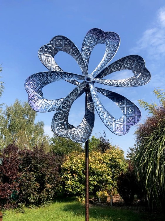 Rzeźba Wiatrowa - Blue Flower - WMFD01B