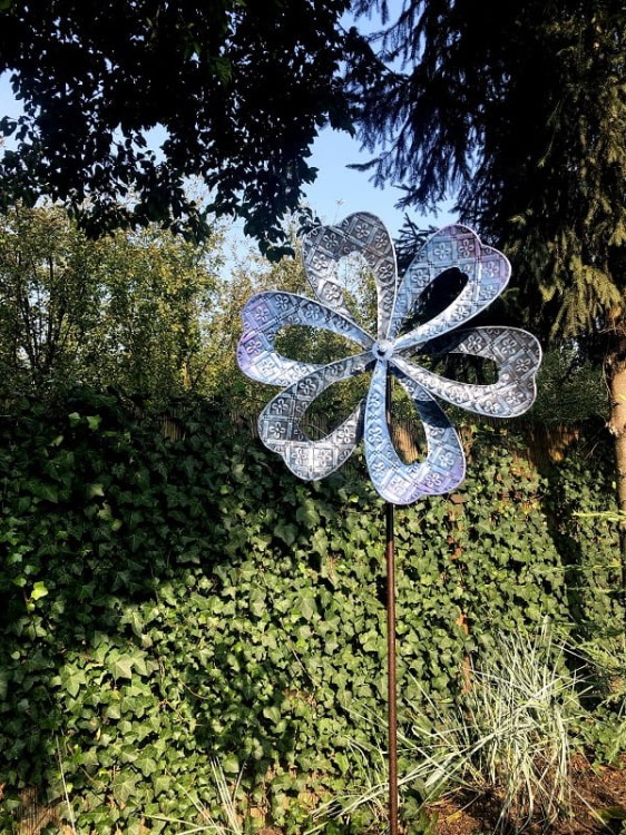 Rzeźba Wiatrowa - Blue Flower - WMFD01B