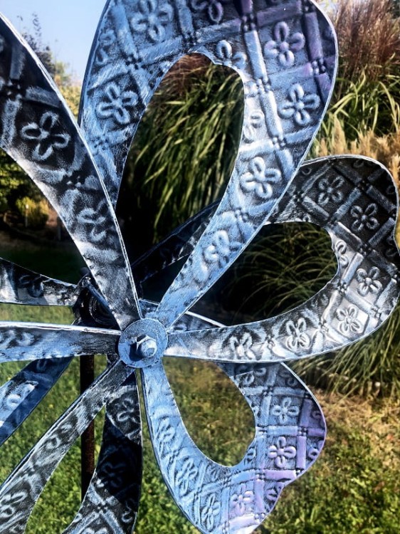 Rzeźba Wiatrowa - Blue Flower - WMFD01B