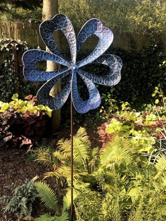 Rzeźba Wiatrowa - Blue Flower - WMFD01B