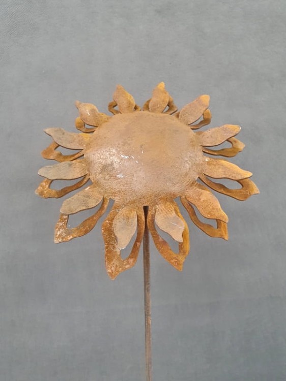 Ozdoba Ogrodowa Rdzą Malowana - Słonecznik