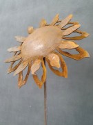 Ozdoba Ogrodowa Rdzą Malowana - Słonecznik