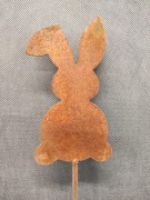 Ozdoba Ogrodowa Rdzą Malowana - Króliczek