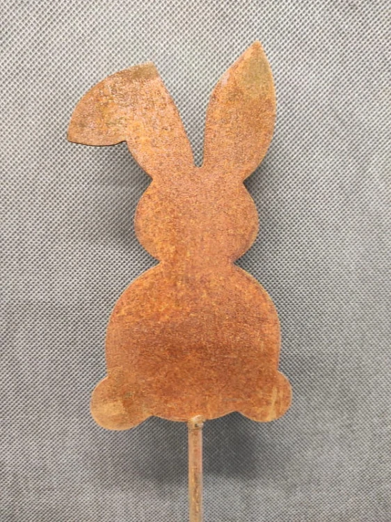 Ozdoba Ogrodowa Rdzą Malowana - Króliczek