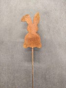 Ozdoba Ogrodowa Rdzą Malowana - Króliczek