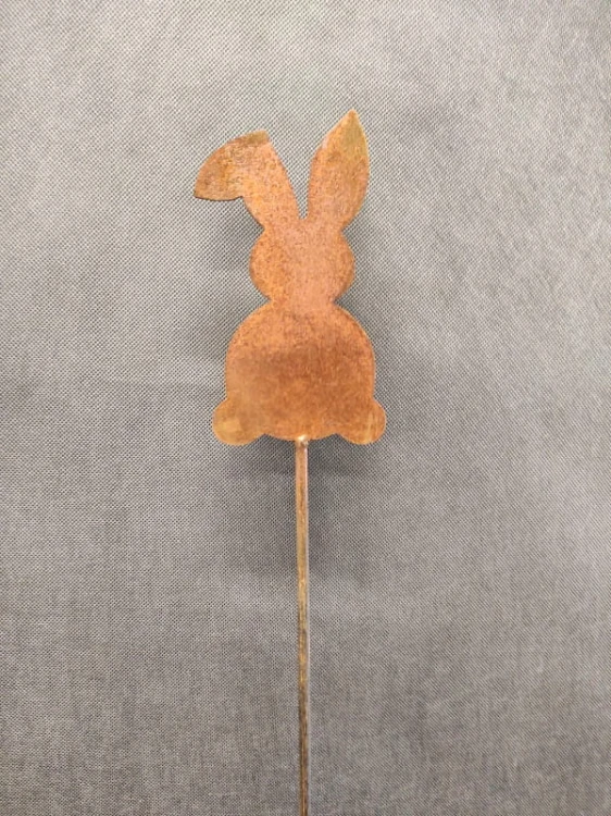 Ozdoba Ogrodowa Rdzą Malowana - Króliczek