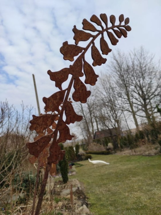 Ozdoba Ogrodowa Rdzą Malowana - Dzwonek