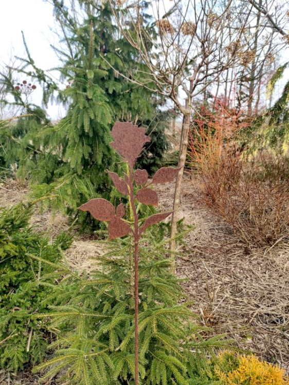 Ozdoba Ogrodowa Rdzą Malowana - Róża