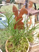 Ozdoba Ogrodowa Rdzą Malowana - Króliczek, Zajączek Wielkanocny