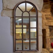 Ogrodowe Lustro w ramie - miedziane - 5085001