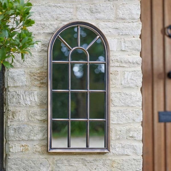 Ogrodowe Lustro w ramie - miedziane - 5085001