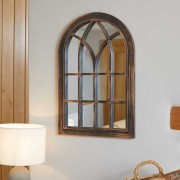 Ogrodowe Lustro w ramie - duże miedziane - 5085051