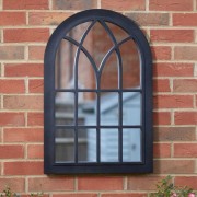 Ogrodowe Lustro w ramie - duże czarne - 5085052