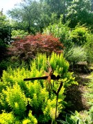 Ozdoba Ogrodowa Rdzą Malowana - Ważka ażurowa