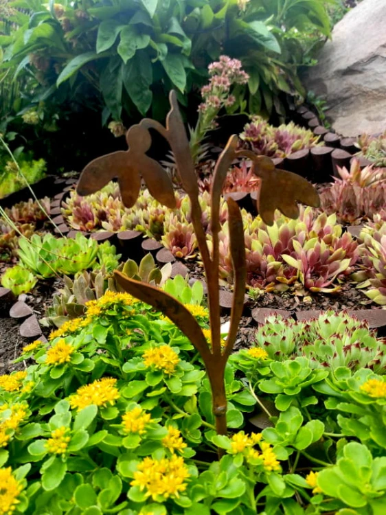 Ozdoba Ogrodowa Rdzą Malowane - Przebiśnieg