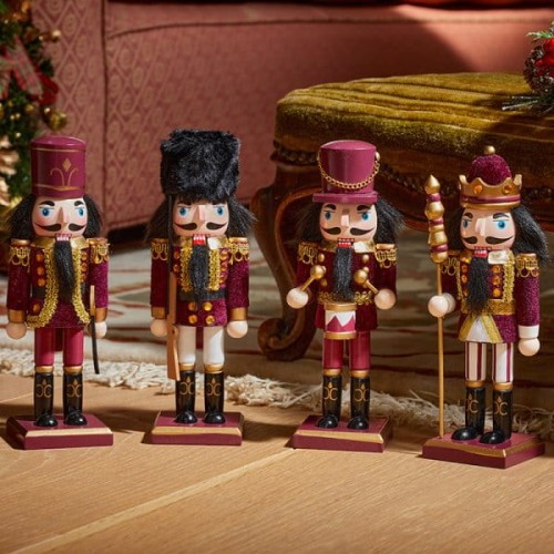 Dziadek do Orzechów - Figurka - Burgundowa