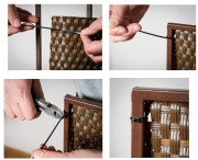 Mata Technorattanowa na Wymiar - sposób montażu na opaski zaciskowe