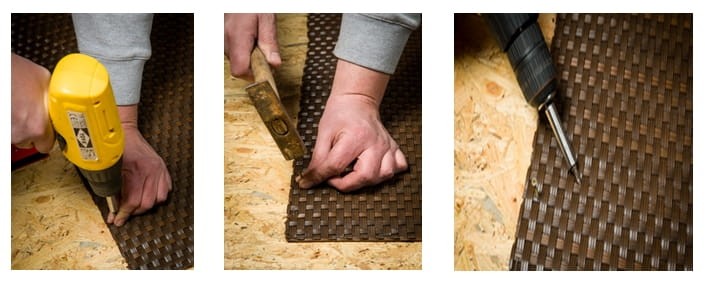 Montaż maty technorattanowej