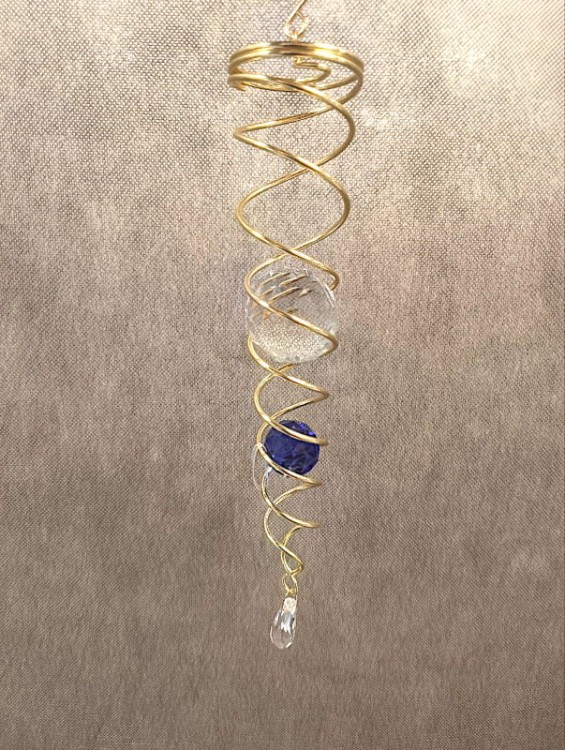 Wind Spinner - Kryształowe tornado - WSCT - złote
