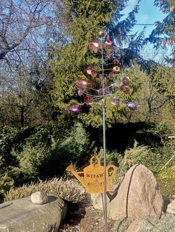 Rzeźba Wiatrowa - Cumulus - OW2828 - nierdzewna rzeźba kinetyczna