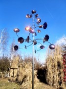 Rzeźba Wiatrowa - Cumulus - OW2828 - nierdzewna rzeźba kinetyczna