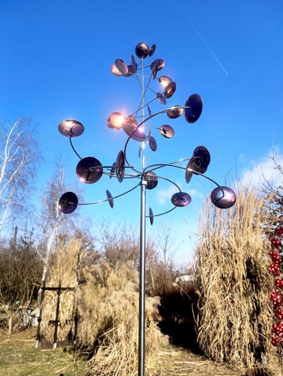 Rzeźba Wiatrowa - Cumulus - OW2828 - nierdzewna rzeźba kinetyczna