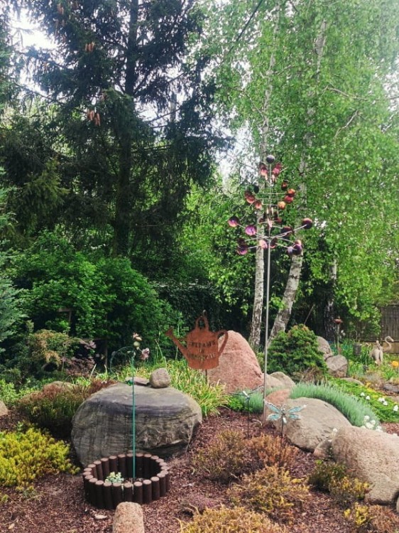 Rzeźba Wiatrowa - Cumulus - OW2828 - nierdzewna rzeźba kinetyczna